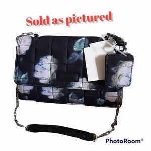 ANNE KLEIN QUILTED NEPRENE FLAP HANDBAG AKS305